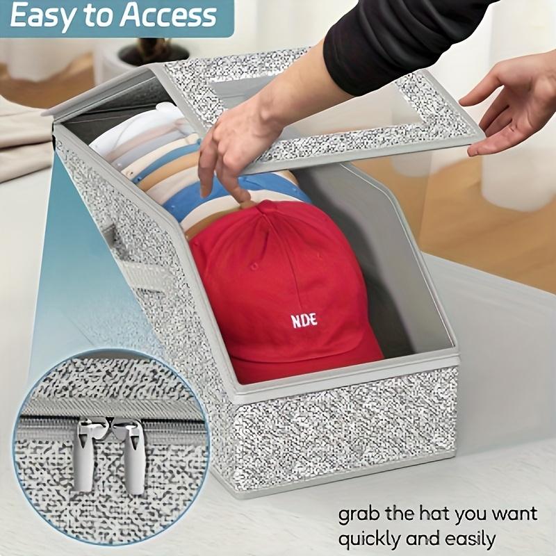 🧢 50 % RABATT! 🎉 Stapelbare Boxen für Mützen – transparent, modular und platzsparend ⚾📦