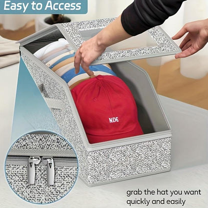 🧢 50 % RABATT! 🎉 Stapelbare Boxen für Mützen – transparent, modular und platzsparend ⚾📦