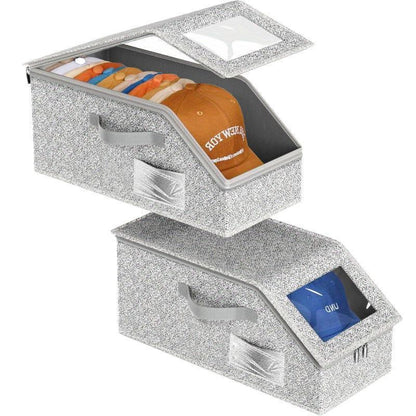 🧢 50 % RABATT! 🎉 Stapelbare Boxen für Mützen – transparent, modular und platzsparend ⚾📦