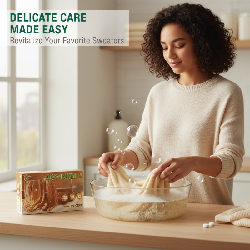 🧶 50% RABATT! 🧺 Sweater Revive Tabletten – Schrumpft nicht, Macht Pullover weich & Farbecht ⚗️