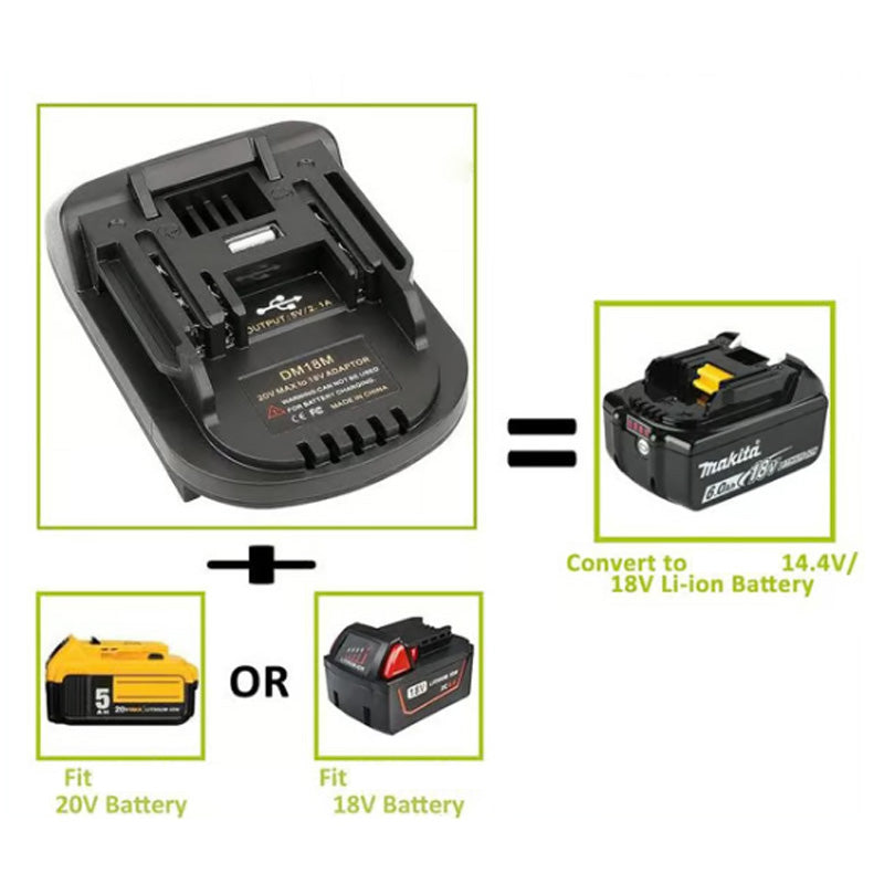 📢📢50 % Rabatt!! ⏰🔌 Lithium-Akku-Adapter für 18V-Akkugeräte, einfache Montage & stabiler Stromanschluss