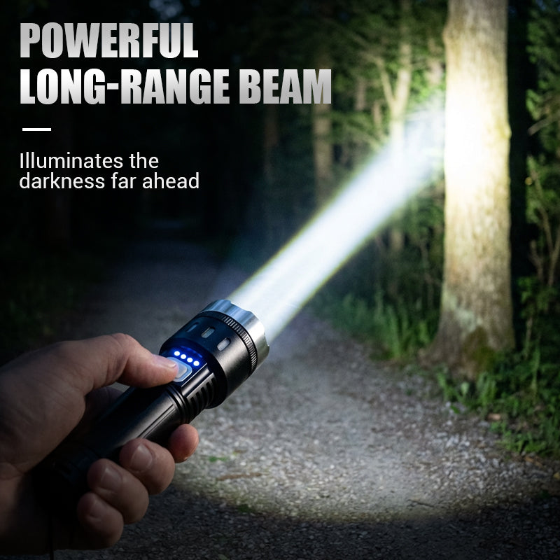 🔦Multifunktionale Zoom-LED-Taschenlampe mit Leistungsanzeige🌟