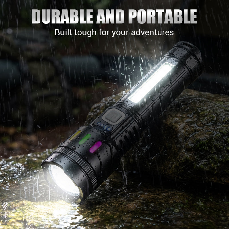 🔦Multifunktionale Zoom-LED-Taschenlampe mit Leistungsanzeige🌟