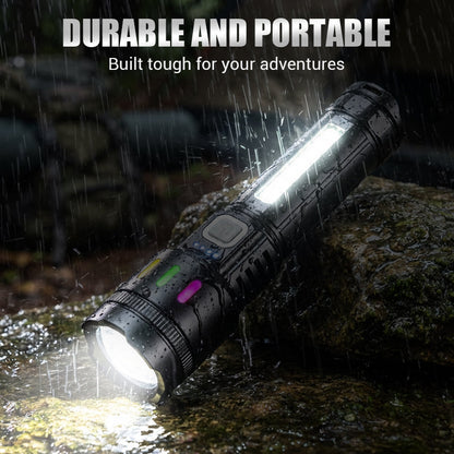 🔦Multifunktionale Zoom-LED-Taschenlampe mit Leistungsanzeige🌟