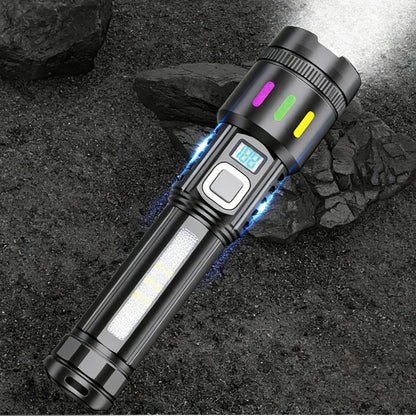 🔦Multifunktionale Zoom-LED-Taschenlampe mit Leistungsanzeige🌟