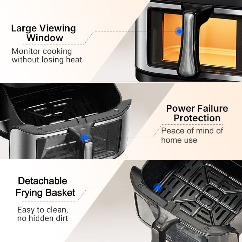🔥🔥Digitale Heißluftfritteuse mit Sichtfenster