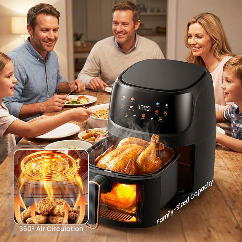 🔥🔥Digitale Heißluftfritteuse mit Sichtfenster