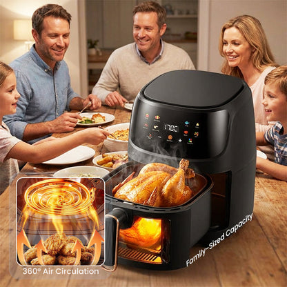 🔥🔥Digitale Heißluftfritteuse mit Sichtfenster