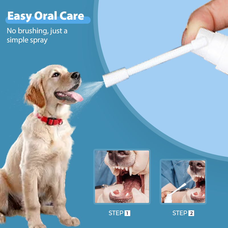 Zahnpflegespray für Haustiere ohne Bürste