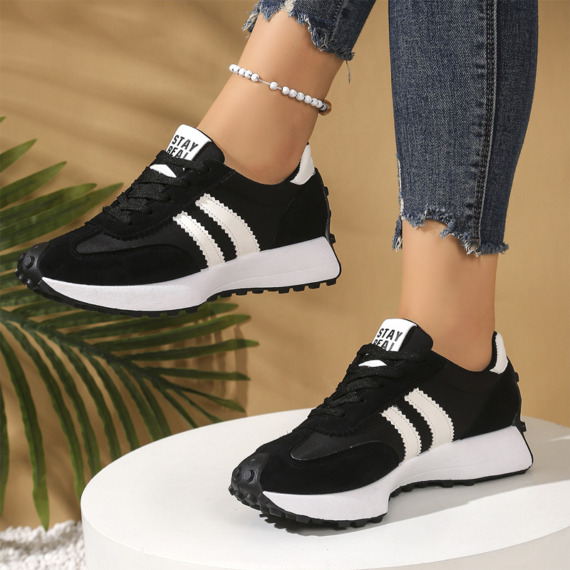 Damen-Freizeitschuhe – Klobige Sneaker mit 4 cm Platform, Rutschfest & Retro-Design in 6 Farben 🥿🌈