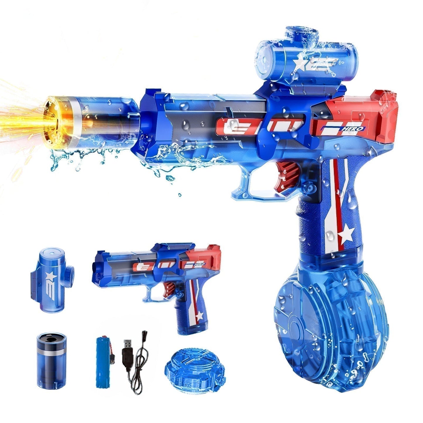 💦🔥Top-Angebote – Elektrische Wasserpistole: Ice Mouse mit Taschenlampe⚡💦🔥