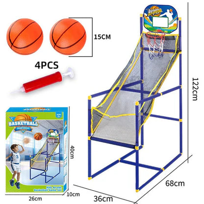 🏀⛹️ Indoor-Basketball-Arcade-Spiel mit 4 Bällen – kinderfreundliches Korbspiel für Zuhause 🎯🏀 perfekt für Spielzimmer & Party, fördert Motorik, unzerbrechlicher Rahmen, sofort spielbereit!