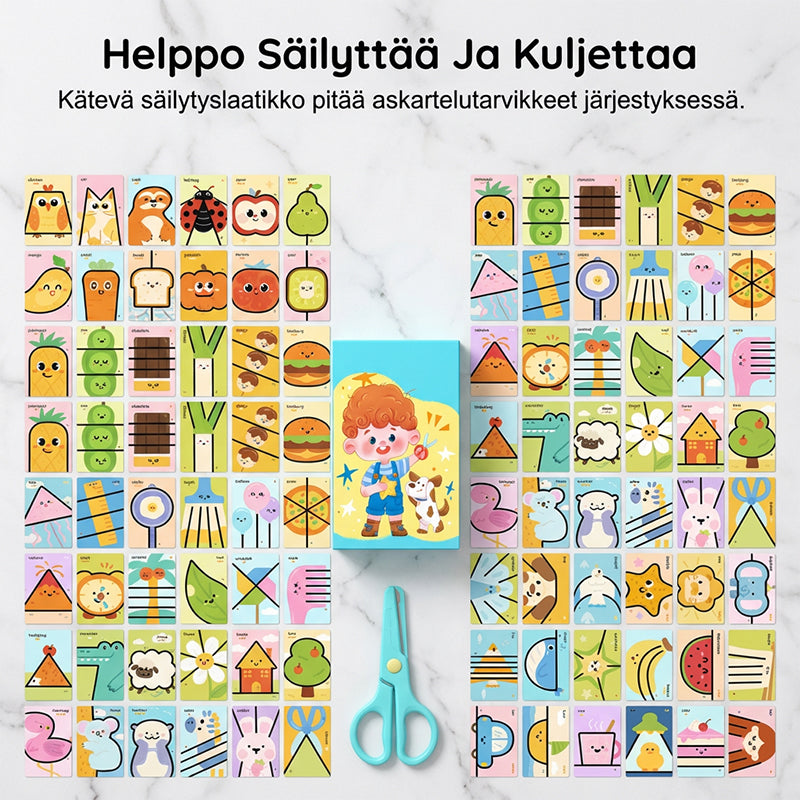 Hauska paperileikkaussetti taaperoille