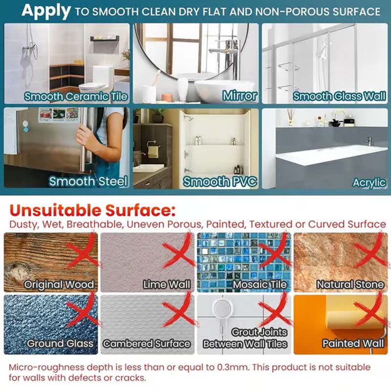 Beschlagfreier Rasierspiegel mit Ablagefläche