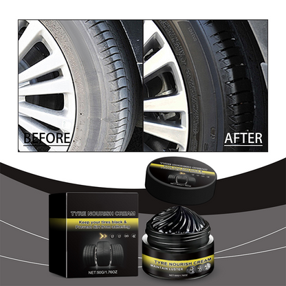 🚗 LIMITIERT: 1 KAUFEN, 1 GRATIS! ✨ Reifenwachs – Für tiefen Schwarzglanz, UV-Schutz & Schmutzabweisend ⏰