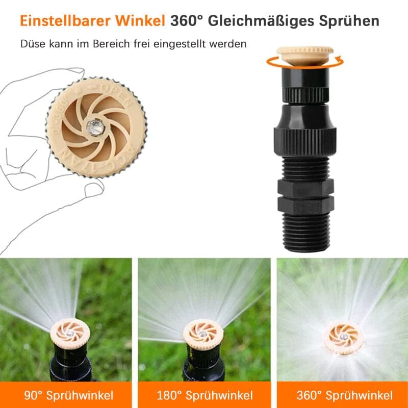 ✨Neu eingetroffen✨360° drehbares automatisches Bewässerungssystem für Garten, Rasen, Terrasse