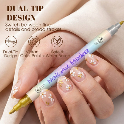 🔥50 % Rabatt⏰Nagelkunst-Stift-Set mit zwei Spitzen