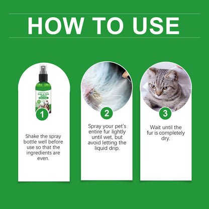 🍃 Natürliches Floh- und Zeckenspray für Hunde und Katzen 🐾 Halte dein geliebtes Haustier frei von Schädlingen 🐶🐱✨