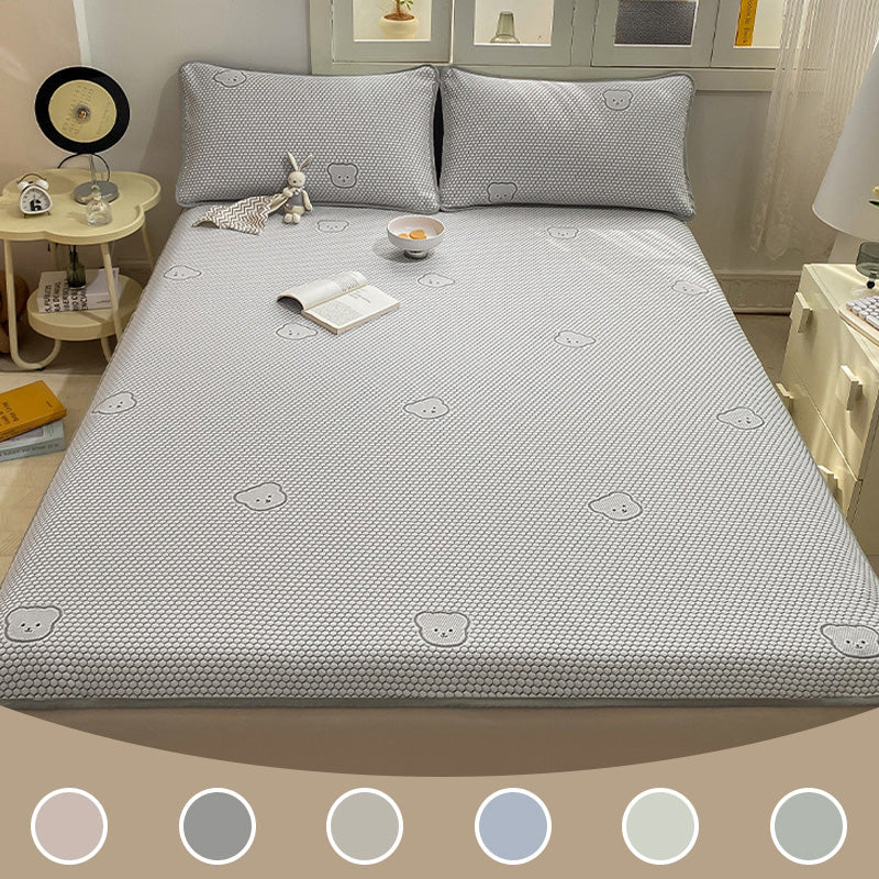 🛏️Cooles, atmungsaktives 3-teiliges Bettwäscheset mit niedlichem Bären-Jacquardmuster