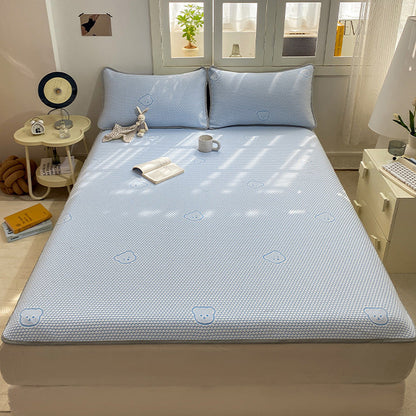 🛏️Cooles, atmungsaktives 3-teiliges Bettwäscheset mit niedlichem Bären-Jacquardmuster