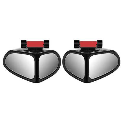 🚗 Doppel Spiegel für toten Winkel – 360° drehbar, HD Glas, wetterfester Kleber – simultane Sicht auf Vorder- & Hinterräder – für sicheres Parken & Spurwechsel