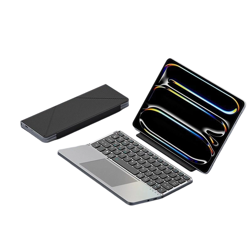Ultradünne, zusammenklappbare Tastatur mit Touchpad und integriertem Ständer📱