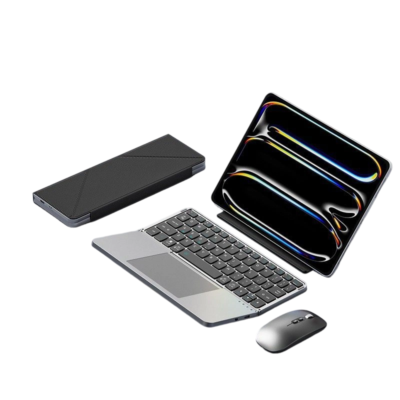 Ultradünne, zusammenklappbare Tastatur mit Touchpad und integriertem Ständer📱