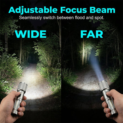 Multifunktionale LED-Taschenlampe mit Zoomfunktion