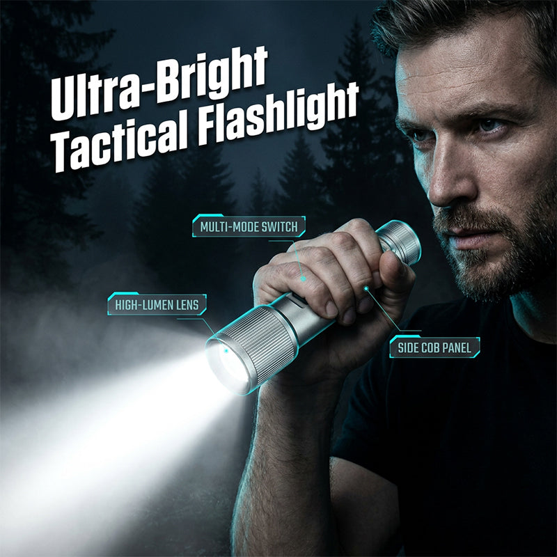 Multifunktionale LED-Taschenlampe mit Zoomfunktion