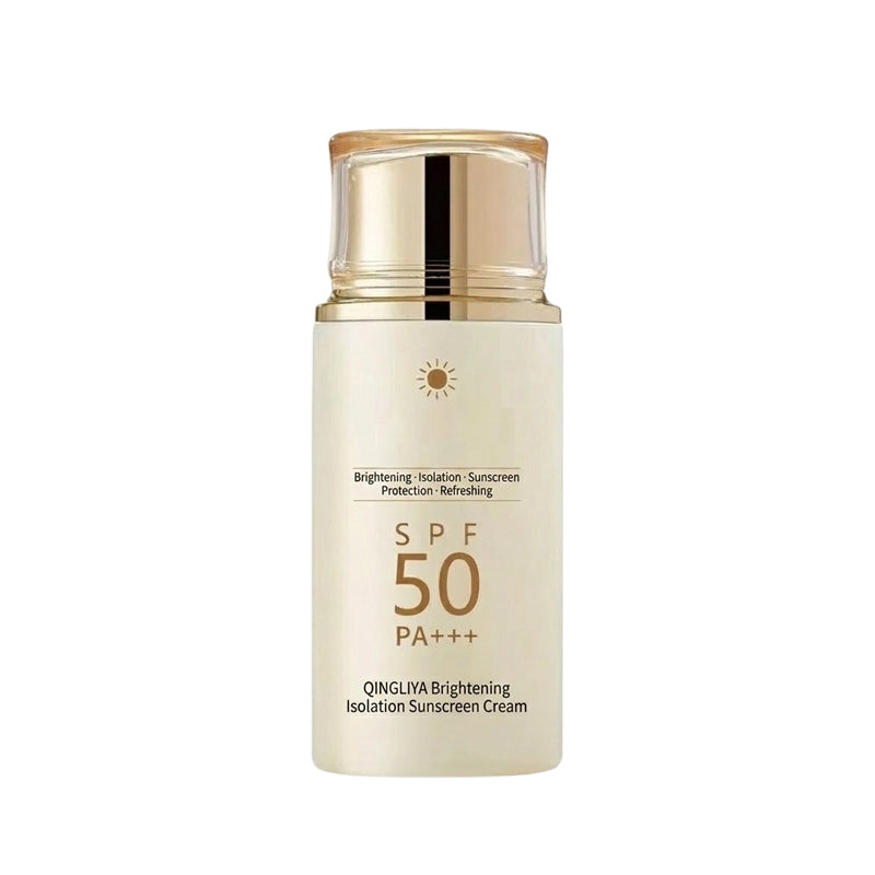 Feuchtigkeitsspendende und aufhellende Sonnencreme mit SPF50+