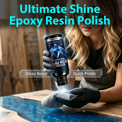 Hochglänzende Epoxidharzpolitur