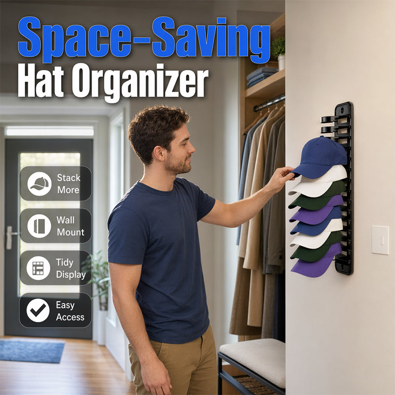 📢📢 50 % RABATT!! ⏰ Platzsparender Hutständer – Ordnung und Funktionalität für jeden Kleiderschrank! 🎩✨🧢
