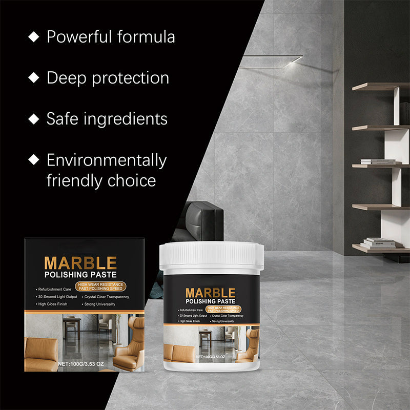 50% RABATT! Marmor-Polierpaste – Gebrauchsfertige Wachspaste für brillanten Glanz & Schutz – Perfekt für Fensterbänke, Arbeitsplatten & Naturstein im Innenbereich 🏠