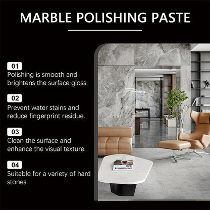 50% RABATT! Marmor-Polierpaste – Gebrauchsfertige Wachspaste für brillanten Glanz & Schutz – Perfekt für Fensterbänke, Arbeitsplatten & Naturstein im Innenbereich 🏠