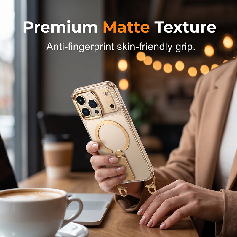 📱 50% Rabatt! 🎀 Multifunktionale Smartphone-Hülle mit Handgelenkriemen – TPU – Eingebaute Ständerfunktion & verstellbarer 8 mm Handgelenkriemen – Kompatibel mit iPhone 14/15/16/17 Pro/Max