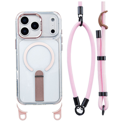 📱 50% Rabatt! 🎀 Multifunktionale Smartphone-Hülle mit Handgelenkriemen – TPU – Eingebaute Ständerfunktion & verstellbarer 8 mm Handgelenkriemen – Kompatibel mit iPhone 14/15/16/17 Pro/Max