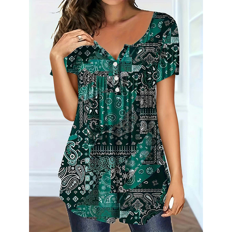 🔥🎁Neu 50% RABATT🔥 Lässiges V-Ausschnitt-T-Shirt für Damen