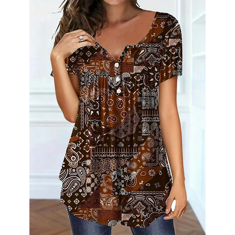 🔥🎁Neu 50% RABATT🔥 Lässiges V-Ausschnitt-T-Shirt für Damen