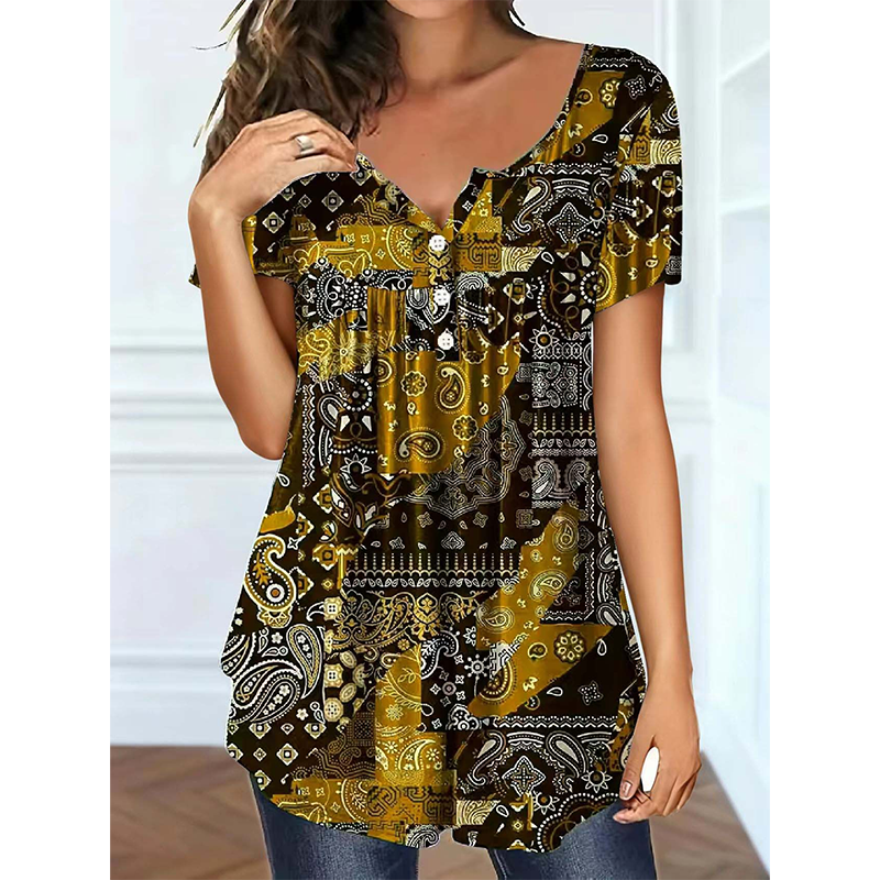 🔥🎁Neu 50% RABATT🔥 Lässiges V-Ausschnitt-T-Shirt für Damen