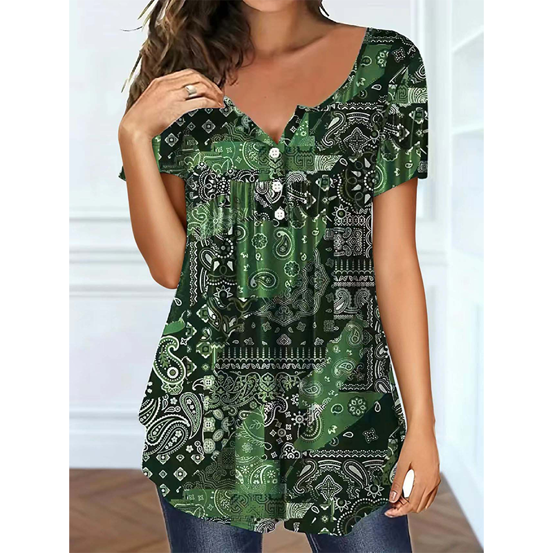 🔥🎁Neu 50% RABATT🔥 Lässiges V-Ausschnitt-T-Shirt für Damen