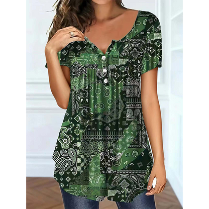🔥🎁Neu 50% RABATT🔥 Lässiges V-Ausschnitt-T-Shirt für Damen