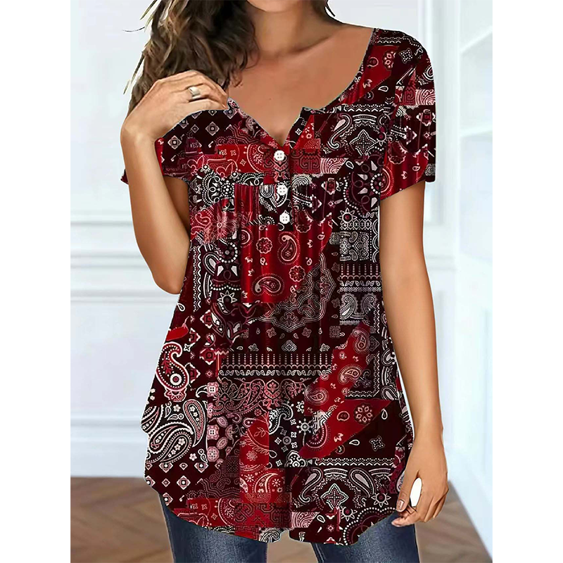 🔥🎁Neu 50% RABATT🔥 Lässiges V-Ausschnitt-T-Shirt für Damen
