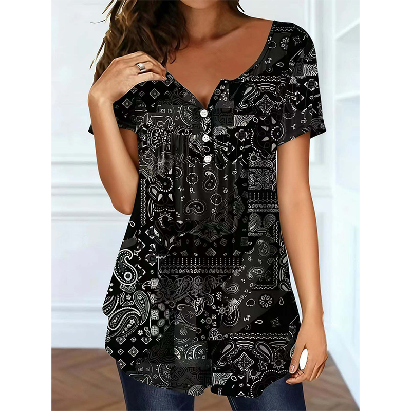 🔥🎁Neu 50% RABATT🔥 Lässiges V-Ausschnitt-T-Shirt für Damen