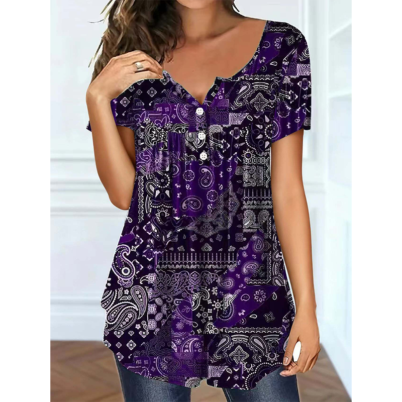 🔥🎁Neu 50% RABATT🔥 Lässiges V-Ausschnitt-T-Shirt für Damen
