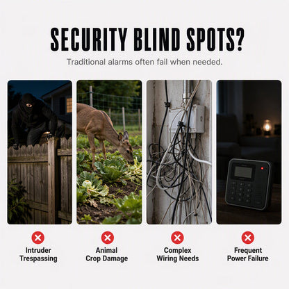 🏠 50 % Rabatt – Solar-PIR-Alarm mit Licht & Sirene – wasserdicht, fernbedienbar & vielseitig – für Garten, Hof & Tierabwehr 🚨