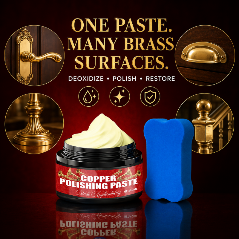 Kupfer-Messing-Polierpaste mit Schwamm