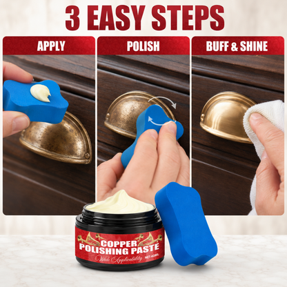 Kupfer-Messing-Polierpaste mit Schwamm