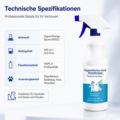 Multifunktionales Desinfektionsspray mit Hypochloriger Säure Medizinische Qualität