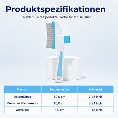 Selbstreinigende Fellbürste für Haustiere mit Ein-Klick-Entriegelung