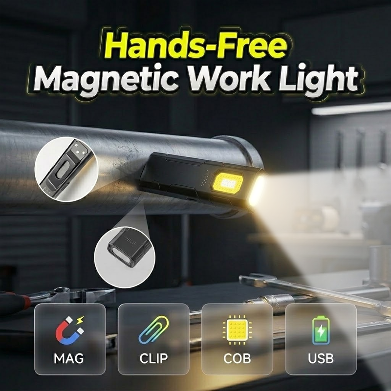 🏆 Letzter Tag: Sonderpreis 4,99 €! 🔥1 kaufen, 1 gratis! 🎁 Magnetische Arbeitsleuchte für freihändiges Arbeiten